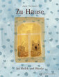 Ein Fenster leuchtet aus einer blauen Wand, dahiner sind eine Katze und ein Käfer zu sehen, die nach draußen schauen. 